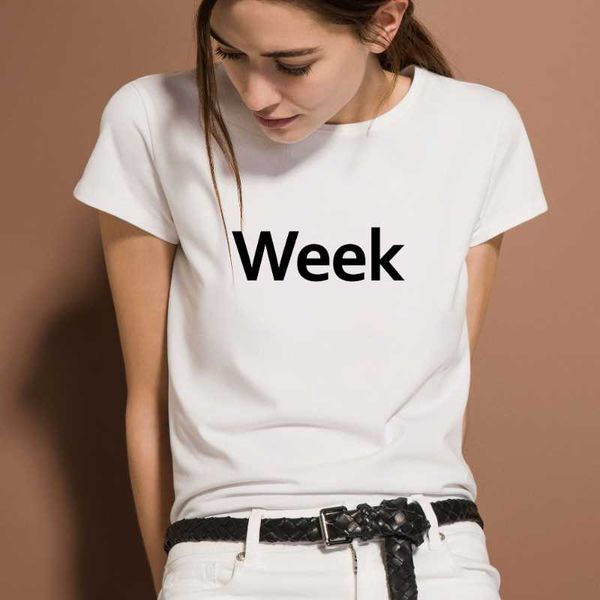 women's t-shirt weeked printing clothes 2021 round-neck short-sleeve solid color casual white black women shirt
women's t-shirt weeked printing clothes 2021 round-neck short-sleeve solid color casual white black women shirt