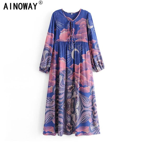 casual dresses boho vintage women long sleeve ethnic floral print beach bohemian v-neck maxi dress ladies rayon cotton summer sundress, Black;gray
casual dresses boho vintage women long sleeve ethnic floral print beach bohemian v-neck maxi dress ladies rayon cotton summer sundress, Black;gray