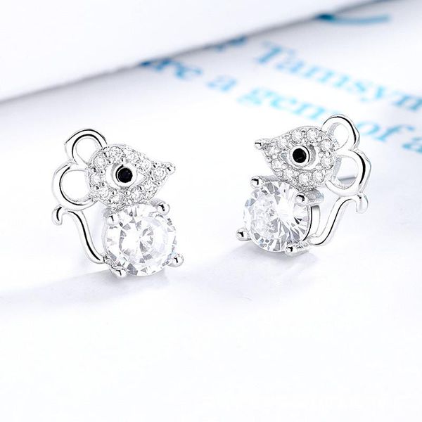 sterling cute mouse micro zircon ear studs women jewelry girls kid birthday gift animal earrings stud, Golden;silver
sterling cute mouse micro zircon ear studs women jewelry girls kid birthday gift animal earrings stud, Golden;silver