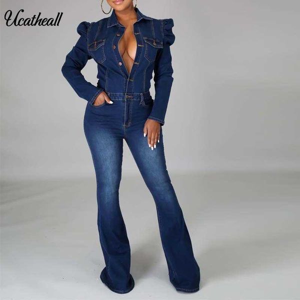women's jumpsuits & rompers women buttons jeans long sleeve turn down collar woman fashion trumpet denim wide leg jumpsuit outfits, Black;white
women's jumpsuits & rompers women buttons jeans long sleeve turn down collar woman fashion trumpet denim wide leg jumpsuit outfits, Black;white