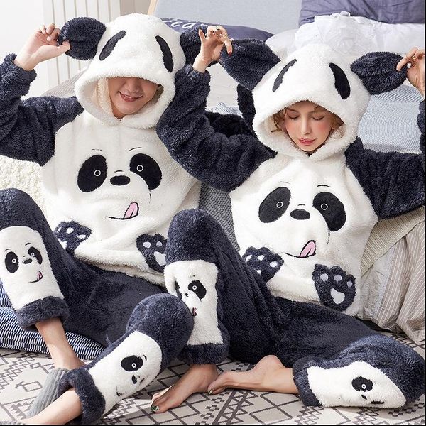 winter couple pajamas velvet thicken womens sleepwears hooded set cute cartoon flannel warm femme home clothes, Black;red
winter couple pajamas velvet thicken womens sleepwears hooded set cute cartoon flannel warm femme home clothes, Black;red