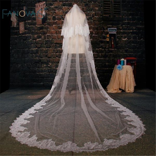 bridal veils lace edge one-layers three meters long velos de novia white wedding veil wv-1006, Black
bridal veils lace edge one-layers three meters long velos de novia white wedding veil wv-1006, Black