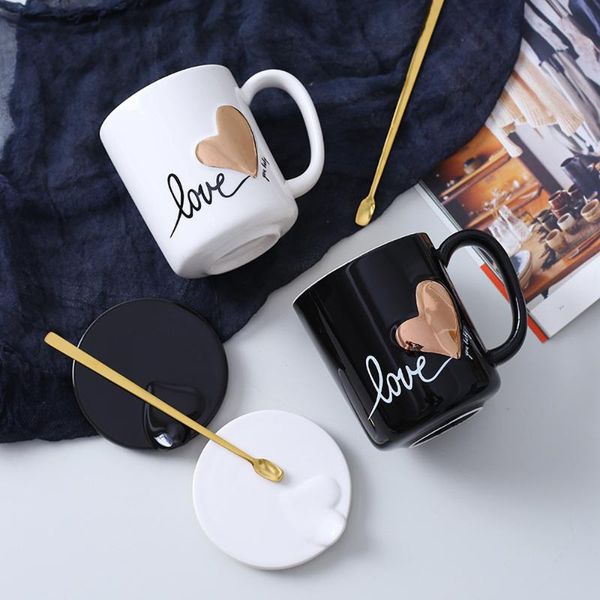 400ml fashion water cup ins nordic creative ceramic heart-shaped love couple with lid spoon mug office coffee mugs
400ml fashion water cup ins nordic creative ceramic heart-shaped love couple with lid spoon mug office coffee mugs