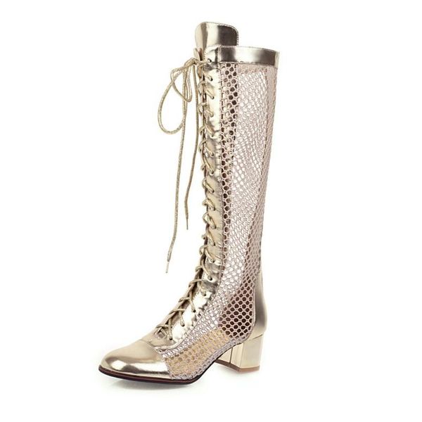 boots mkkhou fashion knee-high for women 2021 mesh lace lacing 5cm high heel roman metallic size 33-50, Black
boots mkkhou fashion knee-high for women 2021 mesh lace lacing 5cm high heel roman metallic size 33-50, Black