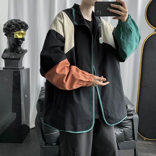 men's jackets spring and autumn color stitching jacket boy korean style ins trendy hong kong loose all-matching casual cargo pants, Black;brown
men's jackets spring and autumn color stitching jacket boy korean style ins trendy hong kong loose all-matching casual cargo pants, Black;brown