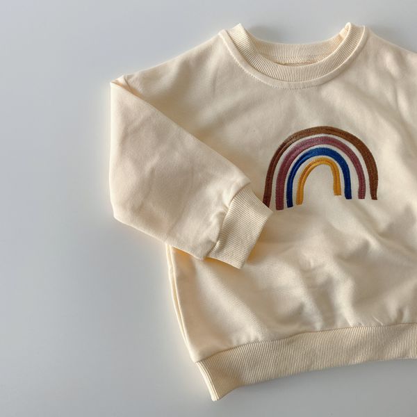 autumn baby girls embroidery rainbow sweatshirts long sleeve kids toddler boys pullover sweatshirt rainbow t-shirt clothes, White;black
autumn baby girls embroidery rainbow sweatshirts long sleeve kids toddler boys pullover sweatshirt rainbow t-shirt clothes, White;black