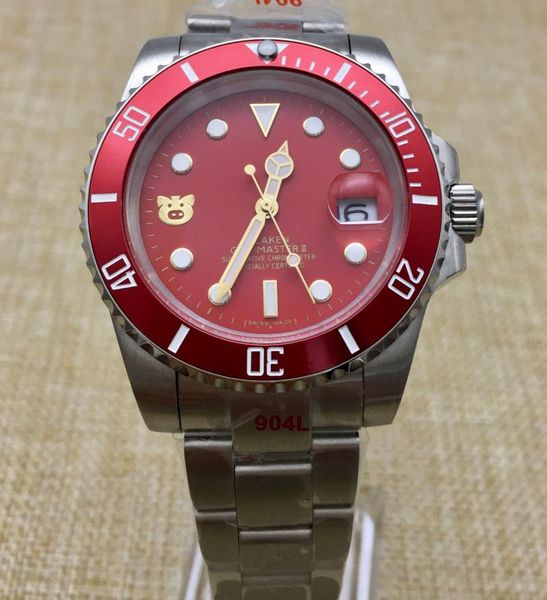 wristwatches 40mm red dial luminous date solid case luxury automatic mechanical watch men's fashion sports steel clock oyster strap, Slivery;brown
wristwatches 40mm red dial luminous date solid case luxury automatic mechanical watch men's fashion sports steel clock oyster strap, Slivery;brown