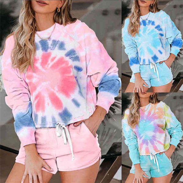 women's tracksuits tie dye print long sleeve tshirt biker shorts two piece set women tracksuit outfits lounge wear jogger suit sum, Gray
women's tracksuits tie dye print long sleeve tshirt biker shorts two piece set women tracksuit outfits lounge wear jogger suit sum, Gray