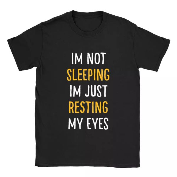 not sleeping just resting mens t-shirt funny gift for dad grandad napping, White;black
not sleeping just resting mens t-shirt funny gift for dad grandad napping, White;black
