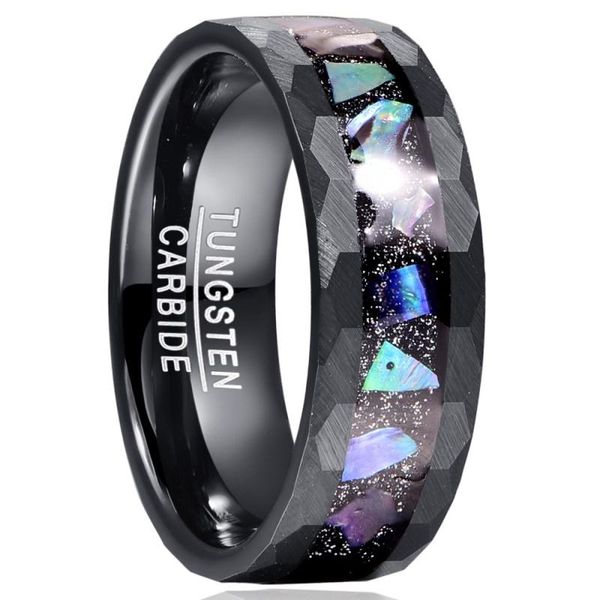wedding rings jqueen 8mm starry sky bottom abalone shell edge hammered lasa black tungsten carbide ring men's, Slivery;golden
wedding rings jqueen 8mm starry sky bottom abalone shell edge hammered lasa black tungsten carbide ring men's, Slivery;golden