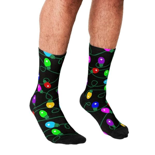 men's socks funny christmas lights merry pattern printed hip hop men happy cute boys street style crazy for, Black
men's socks funny christmas lights merry pattern printed hip hop men happy cute boys street style crazy for, Black
