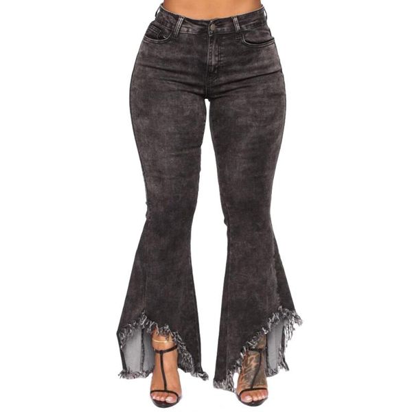 women's jeans vintage womens flare pants denim tassel mid waist skinny women full length girls black irregular slim trouser d30, Blue
women's jeans vintage womens flare pants denim tassel mid waist skinny women full length girls black irregular slim trouser d30, Blue