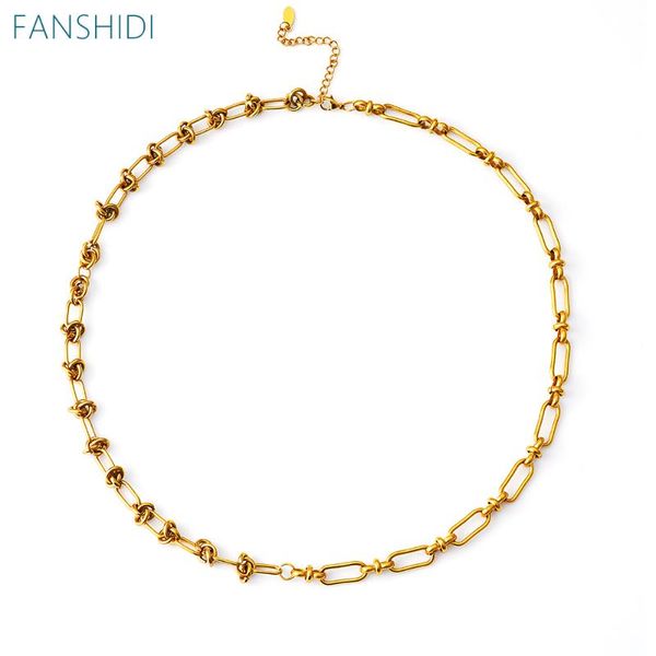 chains fanshidi knotted chain big strong link necklace for women stitching stainless steel jewelry, Silver
chains fanshidi knotted chain big strong link necklace for women stitching stainless steel jewelry, Silver