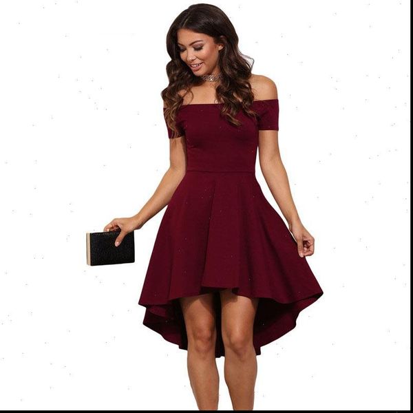 womens dress women elegant summer casual off shoulder ladies party evening short drop, Black;gray
womens dress women elegant summer casual off shoulder ladies party evening short drop, Black;gray