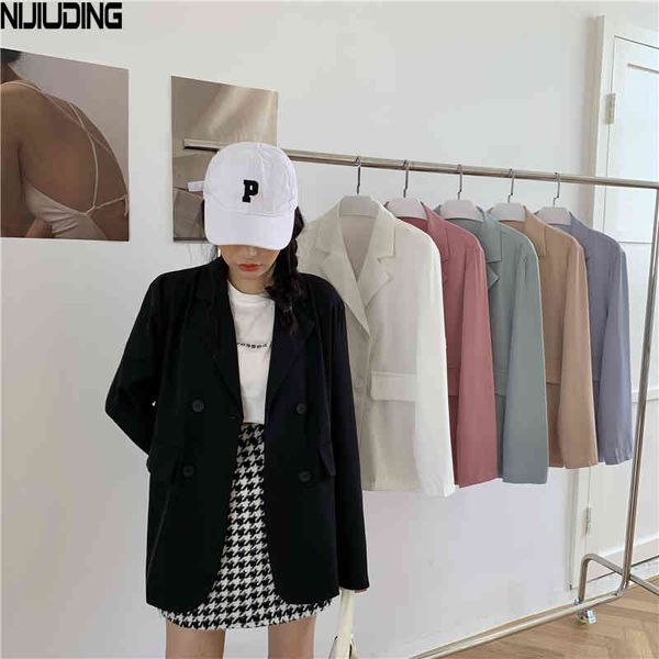 blazers for women's autumn black solid long sleeve single breasted notched collar vintage suit jacket female 210514, White;black
blazers for women's autumn black solid long sleeve single breasted notched collar vintage suit jacket female 210514, White;black