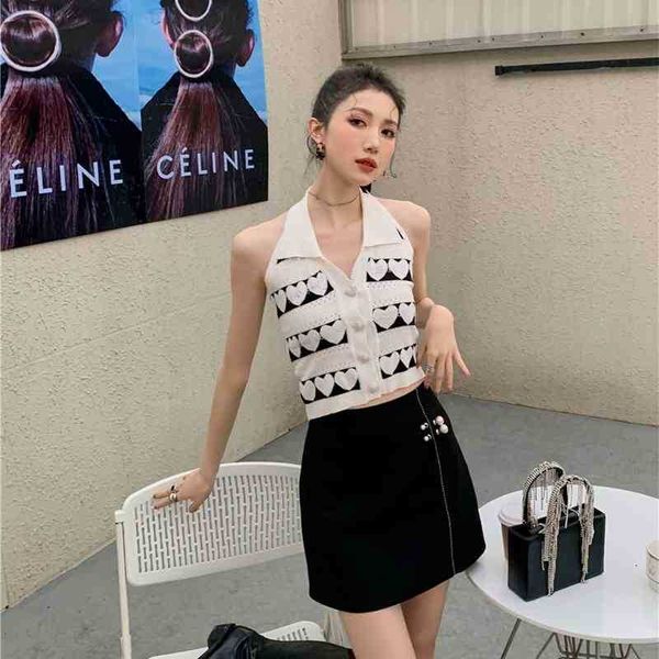 women's knits & tees spring summer women fashion knit crop halter sleeveless collared backless desinger knitted blou il5s, White
women's knits & tees spring summer women fashion knit crop halter sleeveless collared backless desinger knitted blou il5s, White