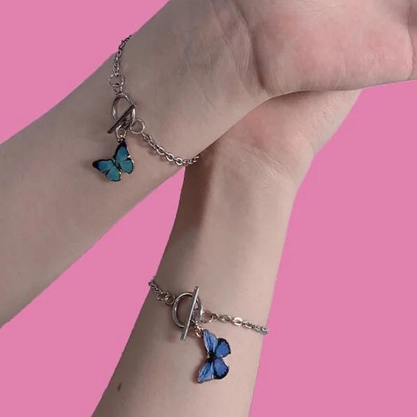 link, chain butterfly couple bracelets ins design women student girlfriend sister gift charms butterfy bracelet, Black
link, chain butterfly couple bracelets ins design women student girlfriend sister gift charms butterfy bracelet, Black