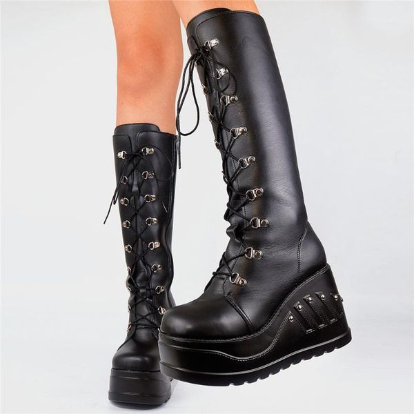 boots brand design gothic style ins fashion women shoes autumn punk black high heels platform wedges female
boots brand design gothic style ins fashion women shoes autumn punk black high heels platform wedges female
