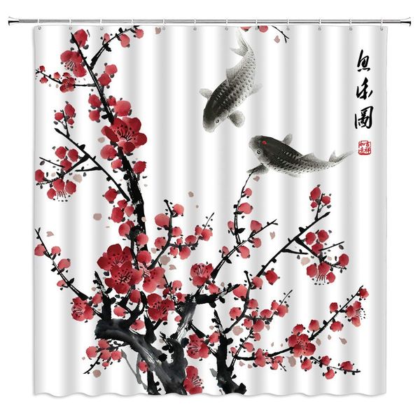 plum blossom shower curtain asian style ink painting flral fish,70x70 inch polyester fabric bathroom accessories curtains with
plum blossom shower curtain asian style ink painting flral fish,70x70 inch polyester fabric bathroom accessories curtains with