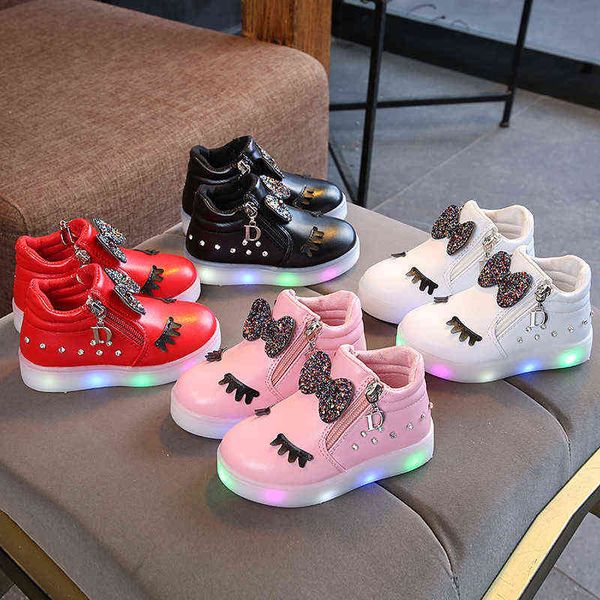 2022 new spring new children's sports shoes girls rhinestone shoes with lights 1-5-9 years old boys' shoes with led lights g1210, Black;red
2022 new spring new children's sports shoes girls rhinestone shoes with lights 1-5-9 years old boys' shoes with led lights g1210, Black;red