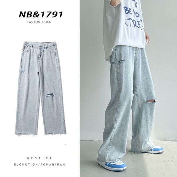men's jeans summer blue ripped fashion casual wide-leg men streetwear loose hip-hop hole straight denim trousers mens nlc5
men's jeans summer blue ripped fashion casual wide-leg men streetwear loose hip-hop hole straight denim trousers mens nlc5