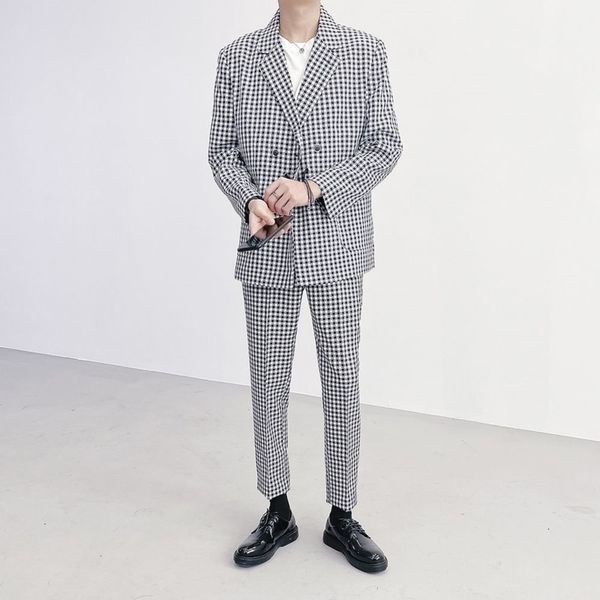 men's suits & blazers plaid slim fashion business society mens dress korean style jacket m-3xl 6oeu, White;black
men's suits & blazers plaid slim fashion business society mens dress korean style jacket m-3xl 6oeu, White;black