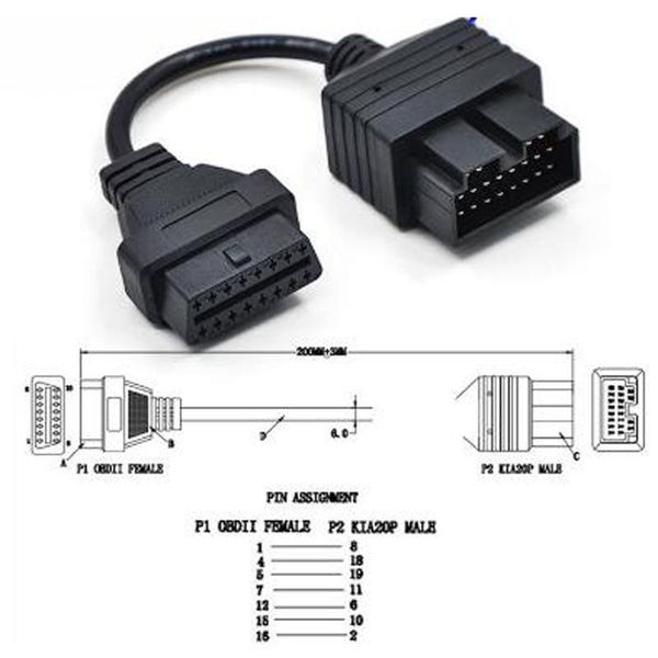 code readers & scan tools elm327 obd 2 cable for kia 20 pin to 16 obd2 diagnostic tool scanner reader adapter car connector
code readers & scan tools elm327 obd 2 cable for kia 20 pin to 16 obd2 diagnostic tool scanner reader adapter car connector