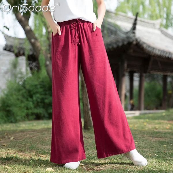 women's pants & capris origoods linen wide leg for women 2021 summer plus large size vintage fashion solid skirt ladies b285, Black;white
women's pants & capris origoods linen wide leg for women 2021 summer plus large size vintage fashion solid skirt ladies b285, Black;white