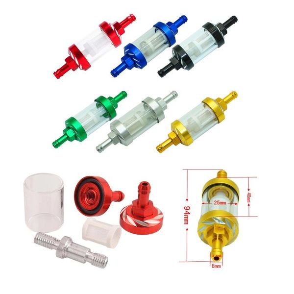 parts 8mm universal motorcycle fuel filter cnc aluminum alloy glass gas gasoline oil for atv dirt pit off-road
parts 8mm universal motorcycle fuel filter cnc aluminum alloy glass gas gasoline oil for atv dirt pit off-road