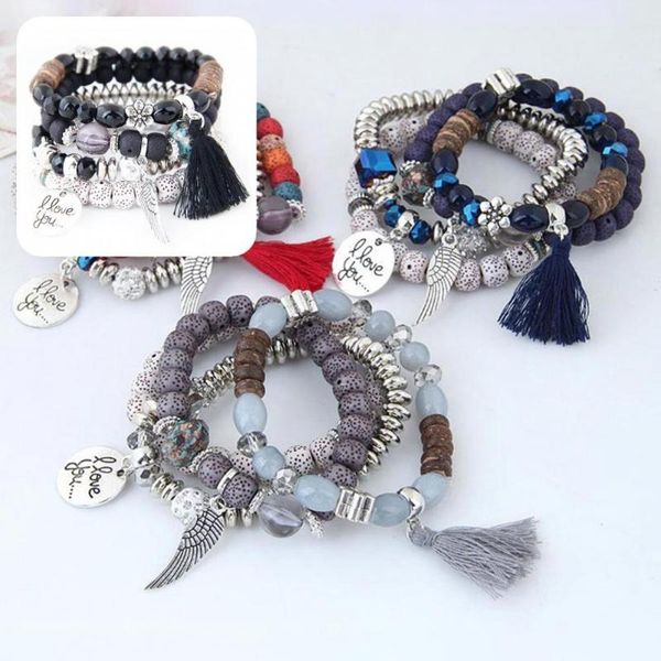 bangle bright-colored 4pcs/set attractive handmade delicate girl bracelet portable fashion eye-catching for gifts, Black
bangle bright-colored 4pcs/set attractive handmade delicate girl bracelet portable fashion eye-catching for gifts, Black