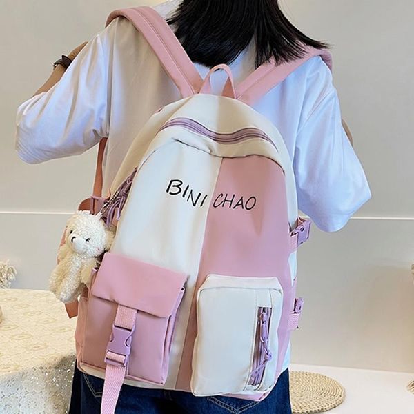 school bags est contrast color patchwork kawaii teenage girls backpack shoulders female rucksack women casual bag bolsa mochila mujer
school bags est contrast color patchwork kawaii teenage girls backpack shoulders female rucksack women casual bag bolsa mochila mujer