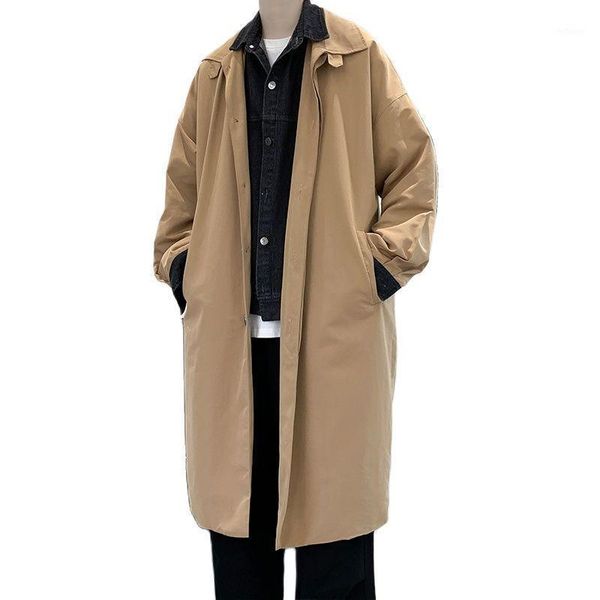 men's jackets kolmakov fall 2021 jacket hong kong style large size denim stitching fake two-piece mid-length trench coat solid color, Black;brown
men's jackets kolmakov fall 2021 jacket hong kong style large size denim stitching fake two-piece mid-length trench coat solid color, Black;brown