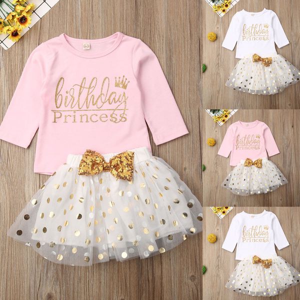 ins baby girls princess clothing sets children birthday skirt outfits 1-6 years long sleeve letter t-shirt sequins bows polka dot mini tutu, White
ins baby girls princess clothing sets children birthday skirt outfits 1-6 years long sleeve letter t-shirt sequins bows polka dot mini tutu, White
