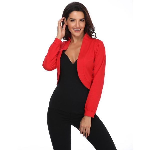 fashion cotton open front cardigan autumn long sleeve outwear cropped bolero shrug womens coat stand collar women's jackets, Black;brown
fashion cotton open front cardigan autumn long sleeve outwear cropped bolero shrug womens coat stand collar women's jackets, Black;brown
