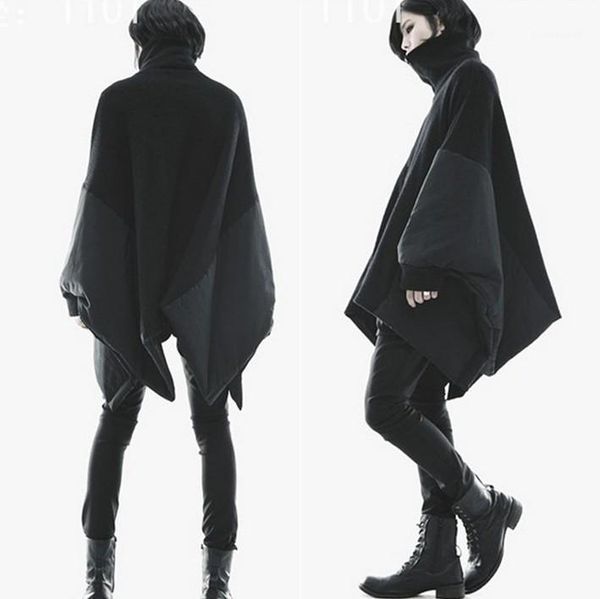 men's trench coats 2021 autumn cotton-padded jacket mantissas cloak batwing shirt male thickening medium-long singer costumes, Tan;black
men's trench coats 2021 autumn cotton-padded jacket mantissas cloak batwing shirt male thickening medium-long singer costumes, Tan;black