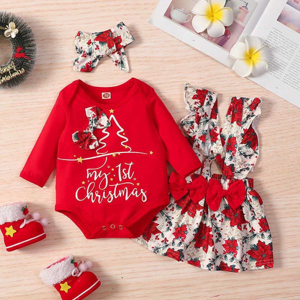 baby girls christmas dress outfits long sleeve letter print romper bow suspender skirt headband baby spring autumn set y0918, White
baby girls christmas dress outfits long sleeve letter print romper bow suspender skirt headband baby spring autumn set y0918, White