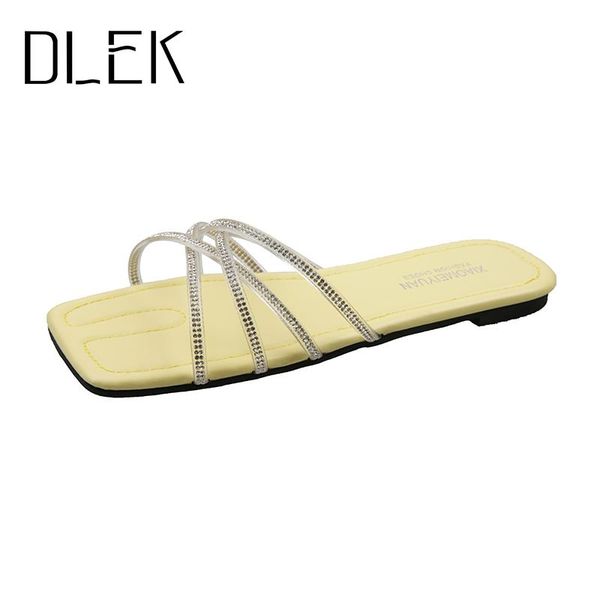 slippers dlek women crystal bling leisure open toe summer female flats outdoor beach style cross-tied cool woman shoes, Black
slippers dlek women crystal bling leisure open toe summer female flats outdoor beach style cross-tied cool woman shoes, Black
