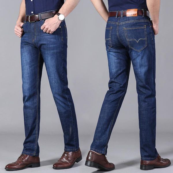 men's jeans spring and summer men slim loose business casual pants straight trend long, Blue
men's jeans spring and summer men slim loose business casual pants straight trend long, Blue