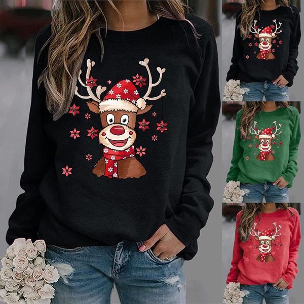 women's hoodies & sweatshirts tracksuit woman elk print o-neck sweatshirt casual loose hoodie harajuku christmas streetwear pullover k, Black
women's hoodies & sweatshirts tracksuit woman elk print o-neck sweatshirt casual loose hoodie harajuku christmas streetwear pullover k, Black
