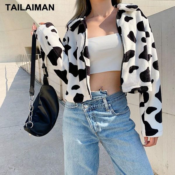 women's hoodies & sweatshirts 2021 female clother autumn winter fashion cow print doll collar zipper fur short coat chic casual streetw, Black
women's hoodies & sweatshirts 2021 female clother autumn winter fashion cow print doll collar zipper fur short coat chic casual streetw, Black