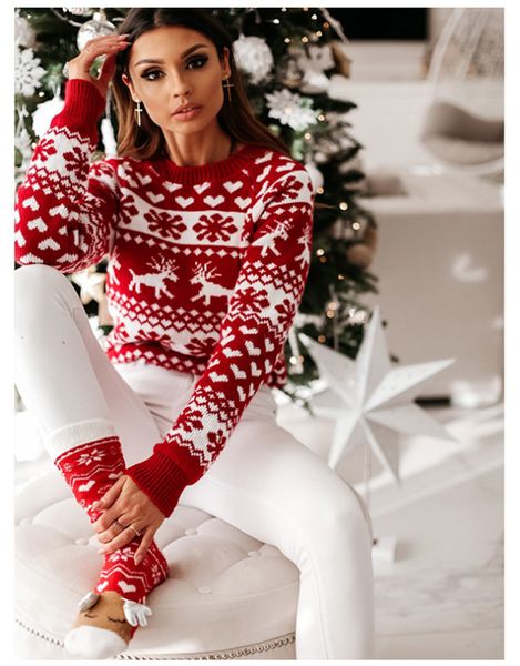 women's sweaters winter ugly christmas sweater deer snowflake long sleeve red xmas jumper bohemian slim basic pullover knitwear sa, White;black
women's sweaters winter ugly christmas sweater deer snowflake long sleeve red xmas jumper bohemian slim basic pullover knitwear sa, White;black