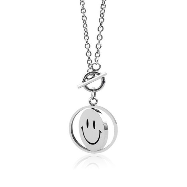 simple men and women rotating smiling face pendant retro personality hip-hop couple rotating cry face necklace, Silver
simple men and women rotating smiling face pendant retro personality hip-hop couple rotating cry face necklace, Silver