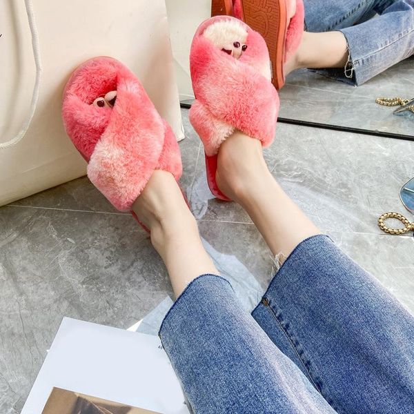 colorful cross faux fur women slippers open toe non-slip fluffy shoes female home indoor spring warm soft flats, Black
colorful cross faux fur women slippers open toe non-slip fluffy shoes female home indoor spring warm soft flats, Black