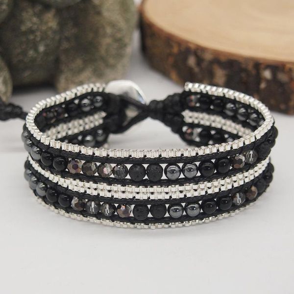 tennis black 2 layers lava hematite crystal bead mixed adjustable boho beadwork bracelet gift for men and women, Golden;silver
tennis black 2 layers lava hematite crystal bead mixed adjustable boho beadwork bracelet gift for men and women, Golden;silver