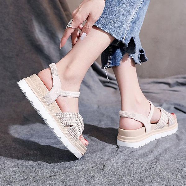dress shoes 2021 plaid knot platform elastic ankle strap ladies flat fashion summer casual hollow out open toe women sandals, Black
dress shoes 2021 plaid knot platform elastic ankle strap ladies flat fashion summer casual hollow out open toe women sandals, Black