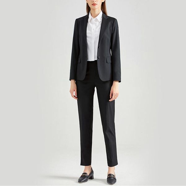women's two piece pants elegant pant suit women slim pieces set blazer and business casual for office ladies work pantsuits, White
women's two piece pants elegant pant suit women slim pieces set blazer and business casual for office ladies work pantsuits, White