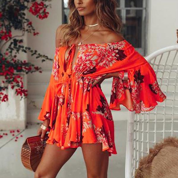 stylish bar summer sweet womens dresses off shoulder flare sleeve party beach bohemian printed vestidos mujer, Black;gray
stylish bar summer sweet womens dresses off shoulder flare sleeve party beach bohemian printed vestidos mujer, Black;gray