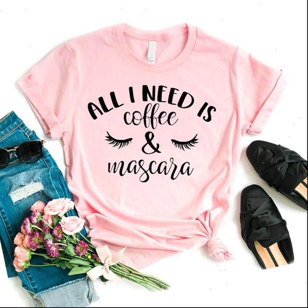 women all i need is coffee and mascara eyelas tshirt cotton casual funny shirt gift for lady yong girl, White
women all i need is coffee and mascara eyelas tshirt cotton casual funny shirt gift for lady yong girl, White