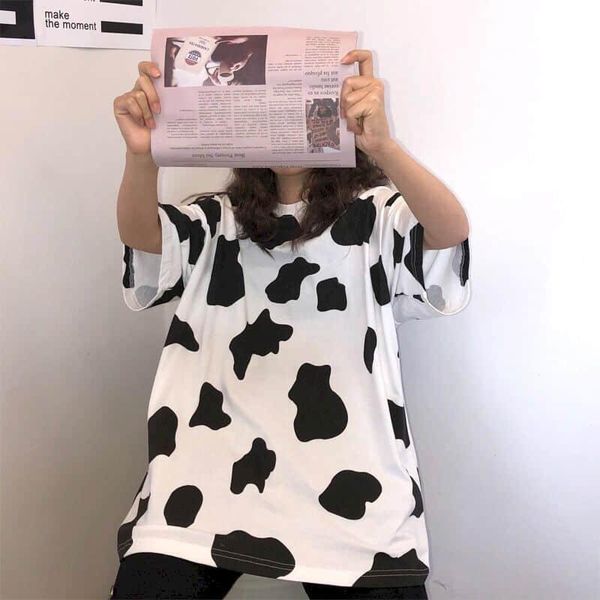 women's t-shirt t shirt men tshirt women trend harajuku summer plus size punk korean short-sleeved cow print style bf loose top, White
women's t-shirt t shirt men tshirt women trend harajuku summer plus size punk korean short-sleeved cow print style bf loose top, White