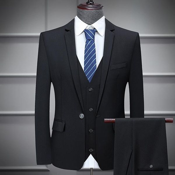 men's suits & blazers 3 pcs suit sets jacket vest pants / 2021 fashion casual boutique business slim plaid pure color groom wedding for, White;black
men's suits & blazers 3 pcs suit sets jacket vest pants / 2021 fashion casual boutique business slim plaid pure color groom wedding for, White;black